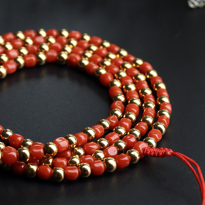 沙丁红珊瑚项链-红掌柜