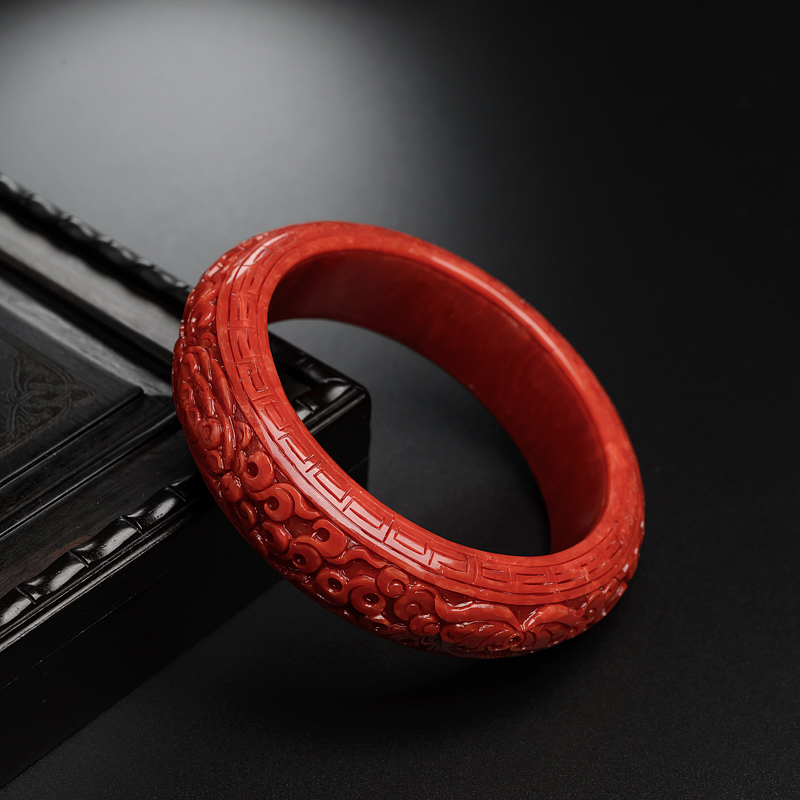 天然沙丁红珊瑚手镯-红掌柜