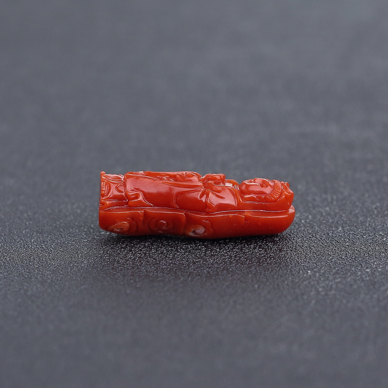 日本天然阿卡珊瑚观音吊坠-红掌柜