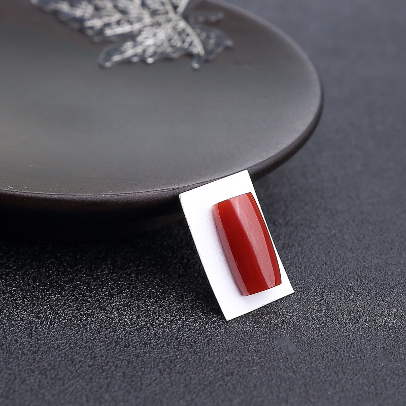 日本阿卡深红珊瑚戒面-红掌柜