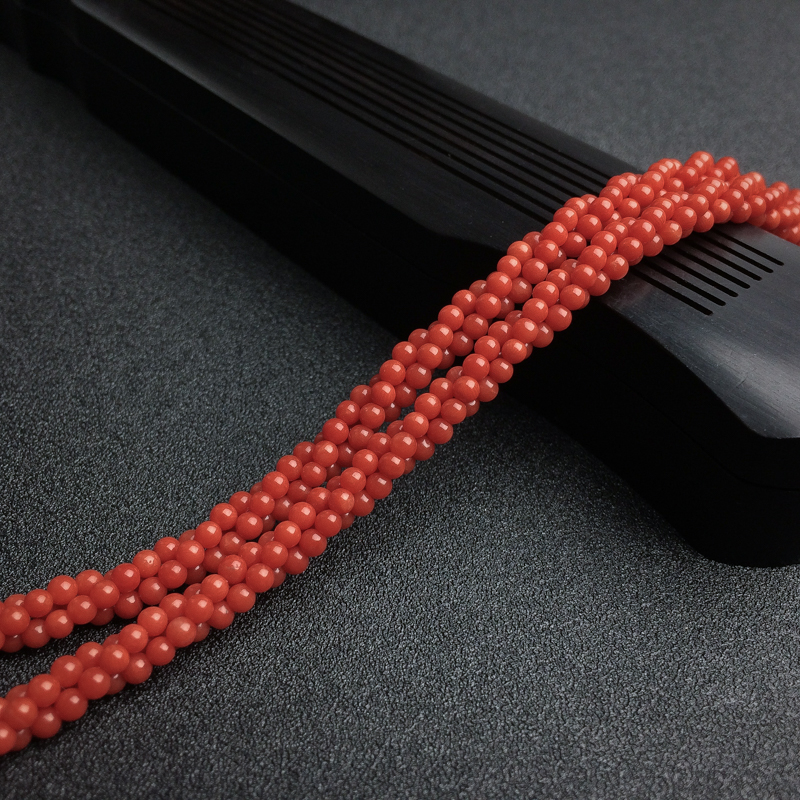 天然红珊瑚三股项链 - 红掌柜