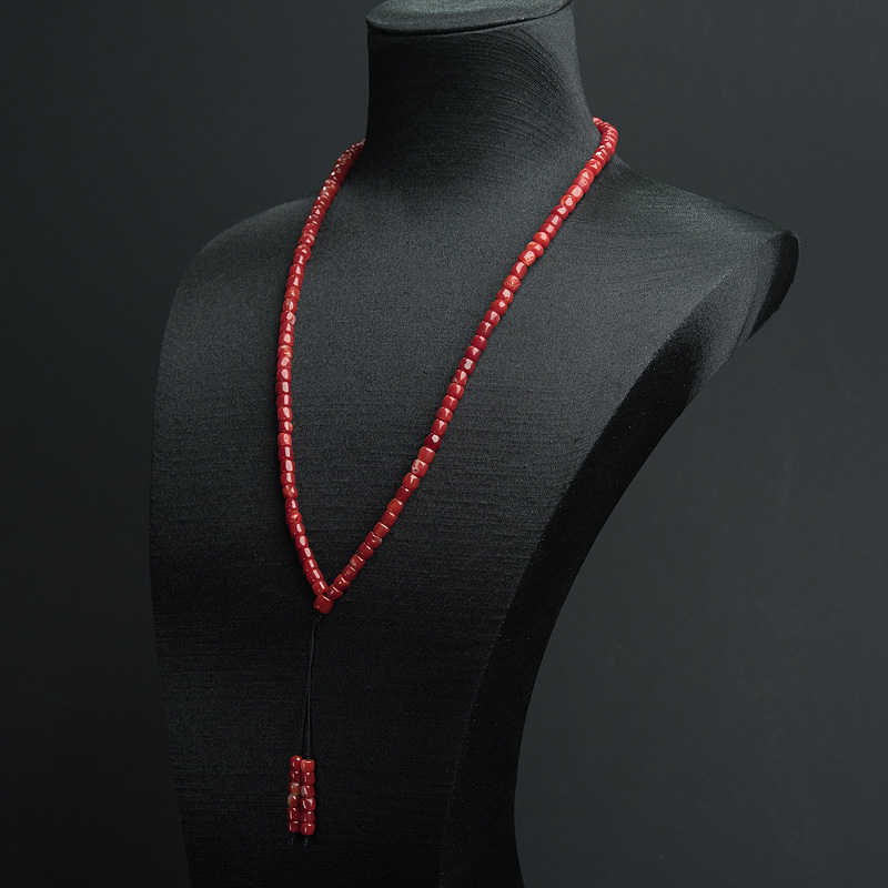 天然阿卡正红珊瑚108佛珠-红掌柜