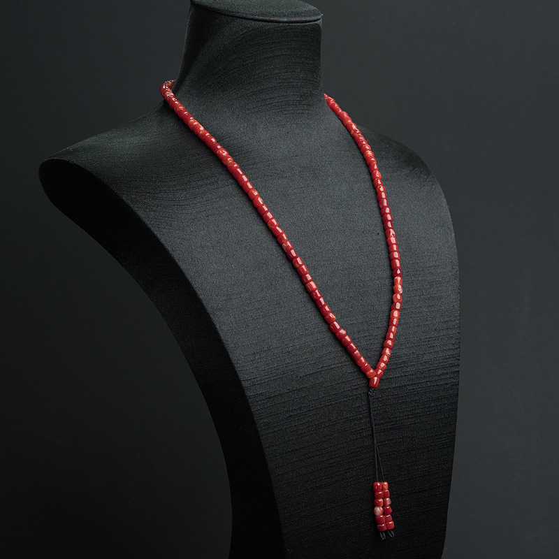 日本阿卡正红珊瑚108佛珠-红掌柜