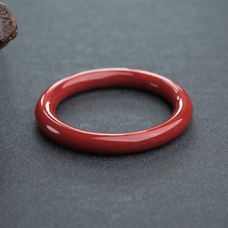 天然沙丁珊瑚拼接圆镯-红掌柜