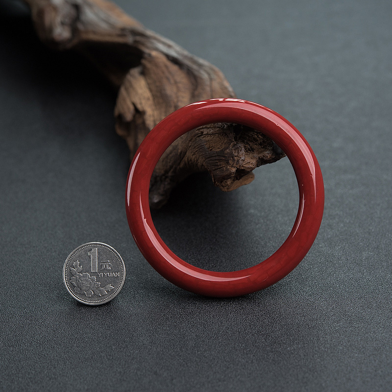 沙丁深红珊瑚拼接手镯-红掌柜