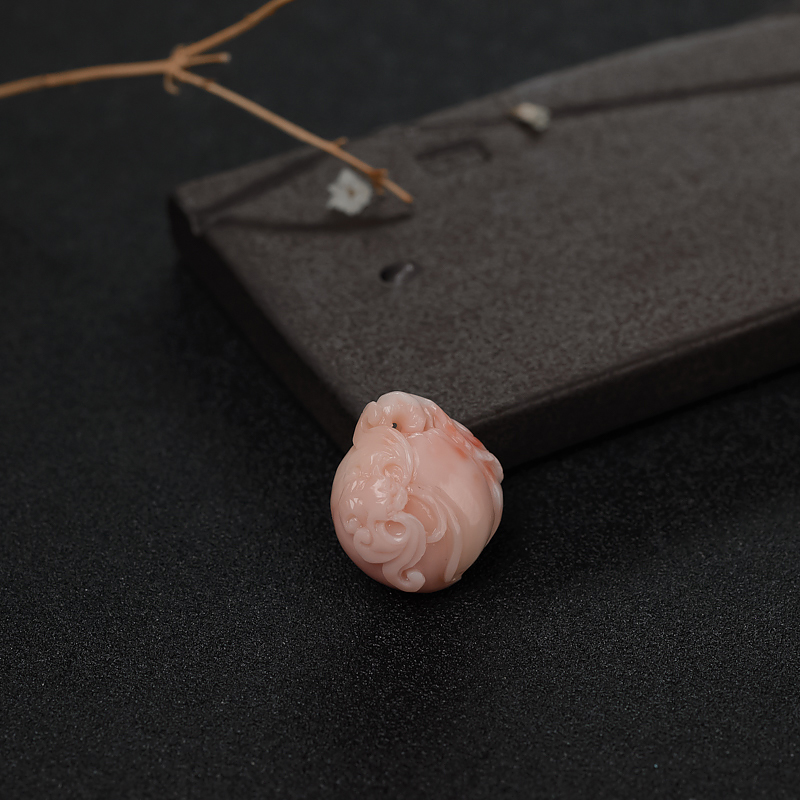 MISU珊瑚福寿双全吊坠-红掌柜