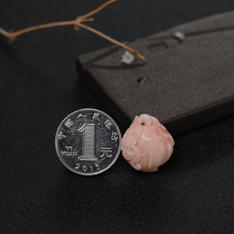 台湾珊瑚福寿双全吊坠-红掌柜