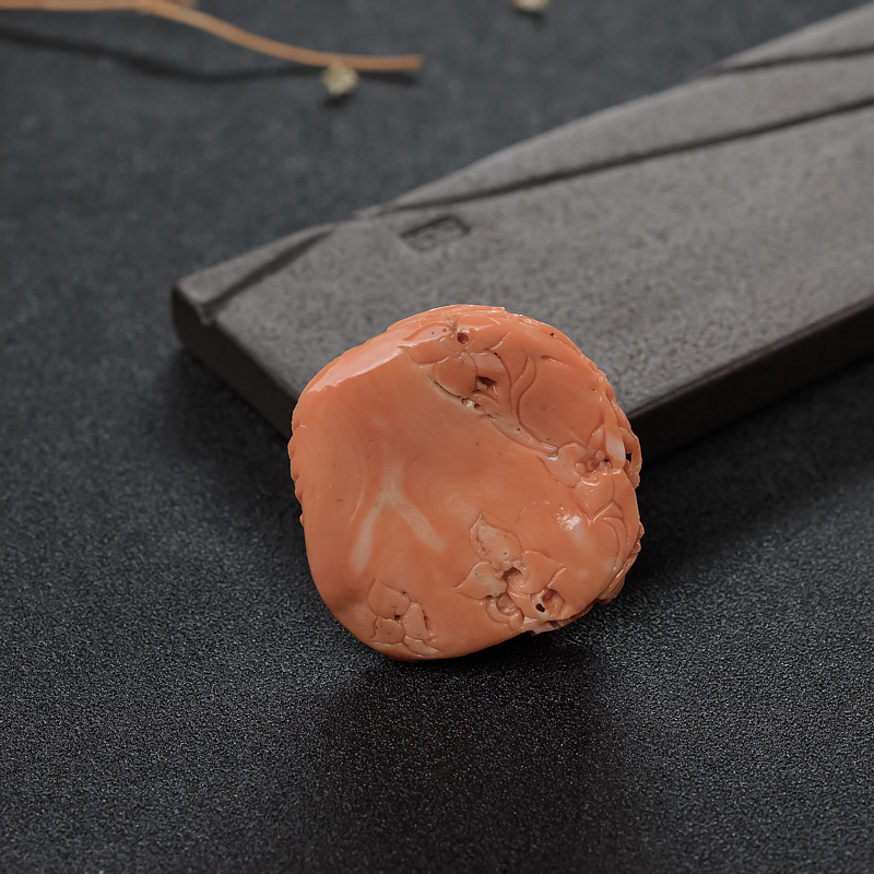 珊瑚凤凰花开吊坠-红掌柜