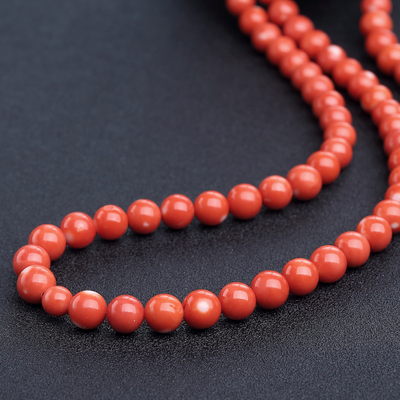 台湾天然橘红珊瑚108佛珠-红掌柜