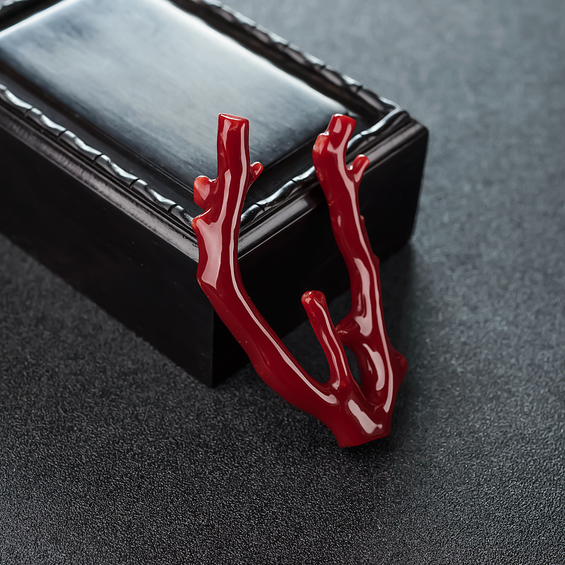 日本阿卡深红珊瑚原枝-红掌柜