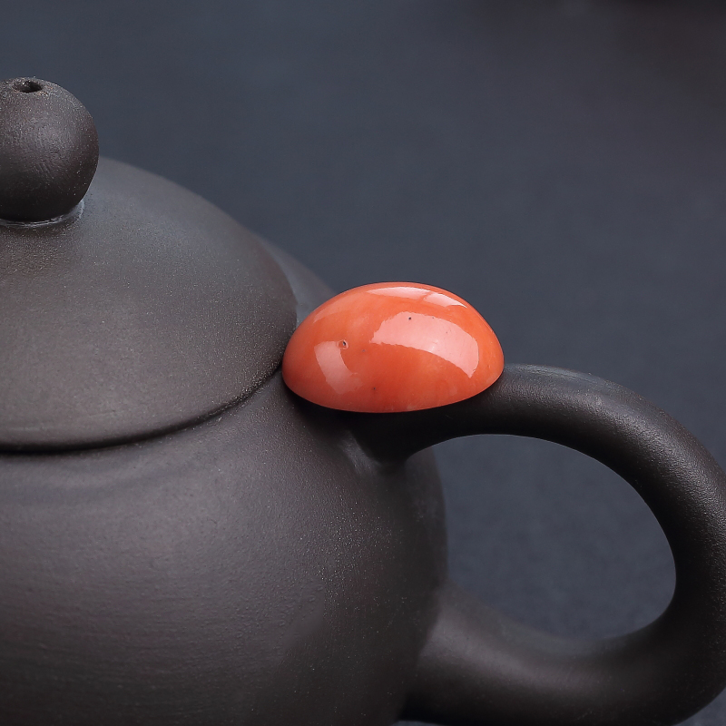 台湾天然MOMO珊瑚戒面-红掌柜