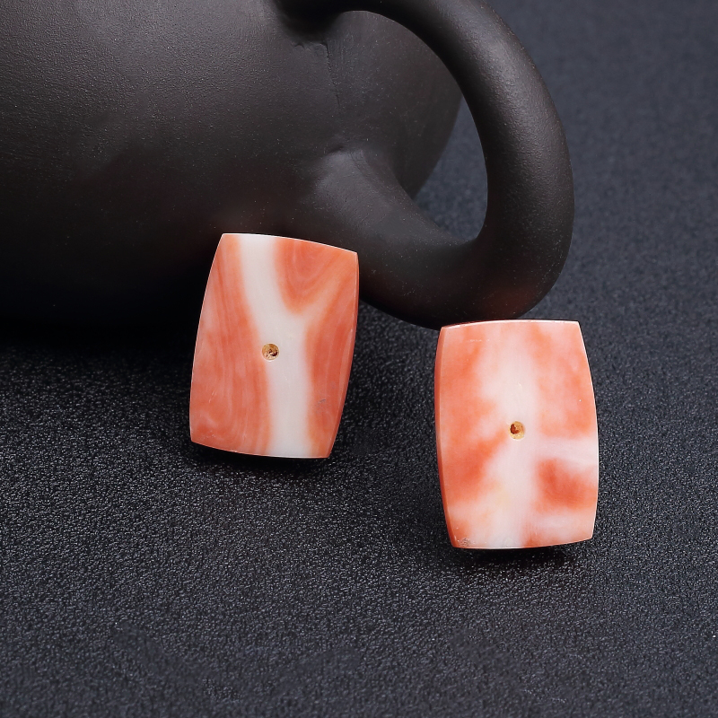 台湾天然橘色珊瑚戒面-红掌柜