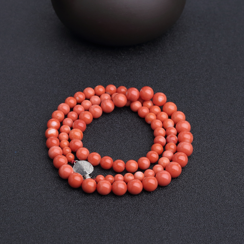 台湾MOMO橘红珊瑚塔链-红掌柜