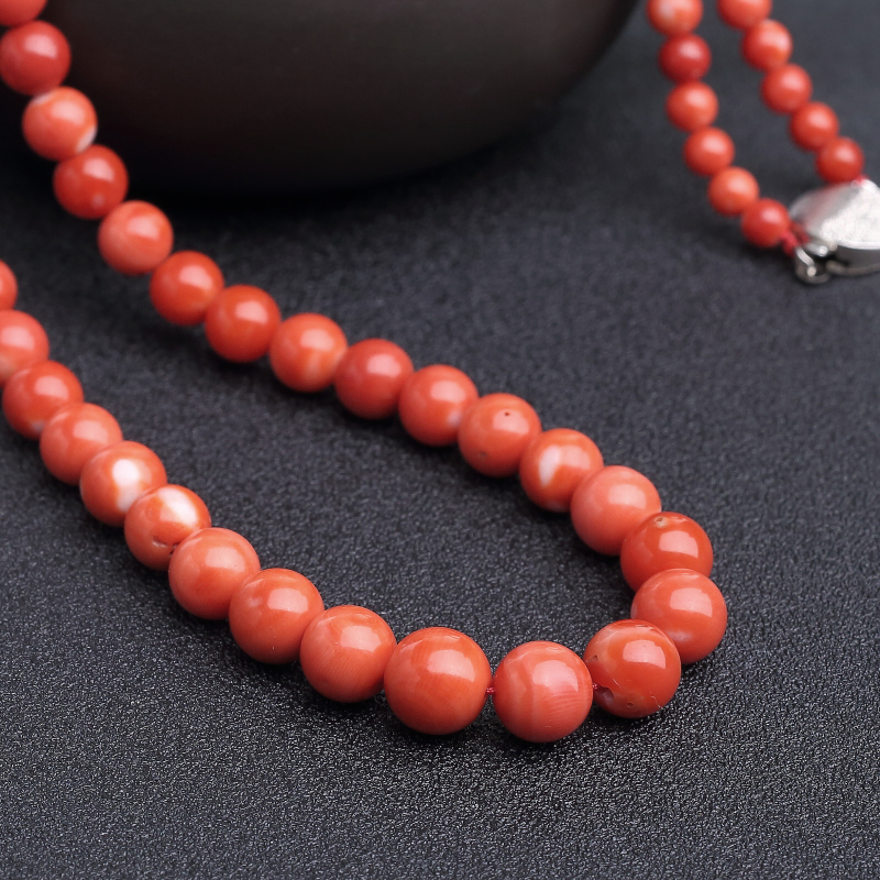 MOMO橘红珊瑚项链-红掌柜