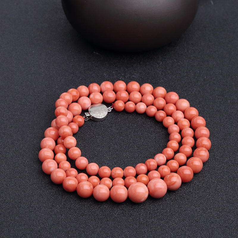 台湾MOMO橘红珊瑚塔链-红掌柜