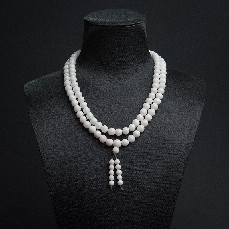 7.5mm白珊瑚108佛珠-红掌柜