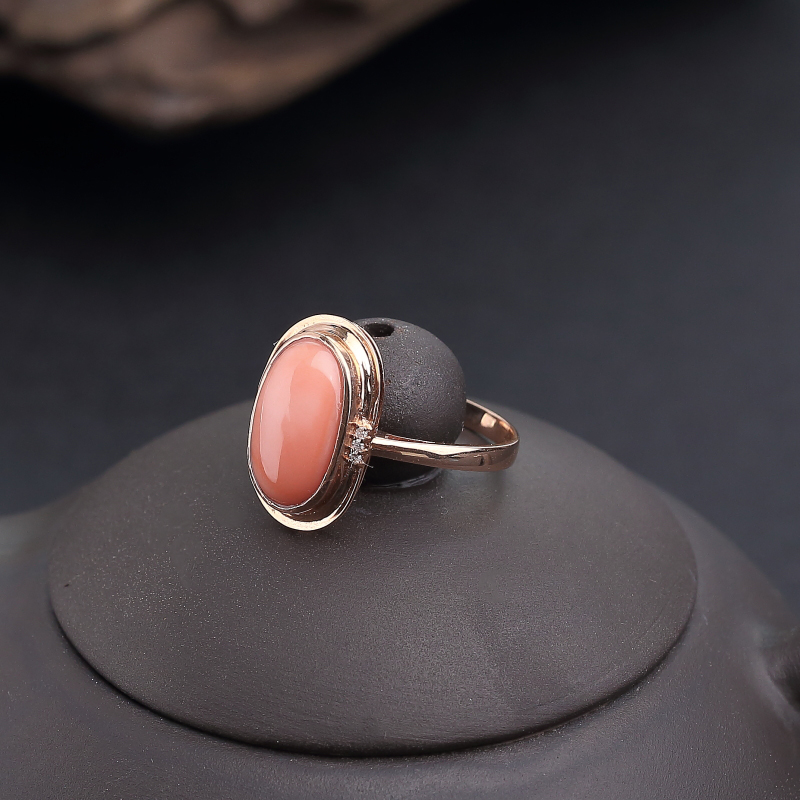 18K深水珊瑚戒指-红掌柜