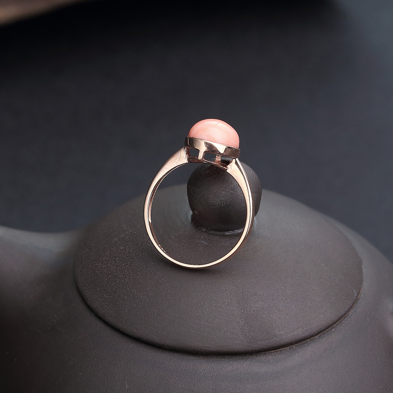 天然深水粉色珊瑚戒指-红掌柜