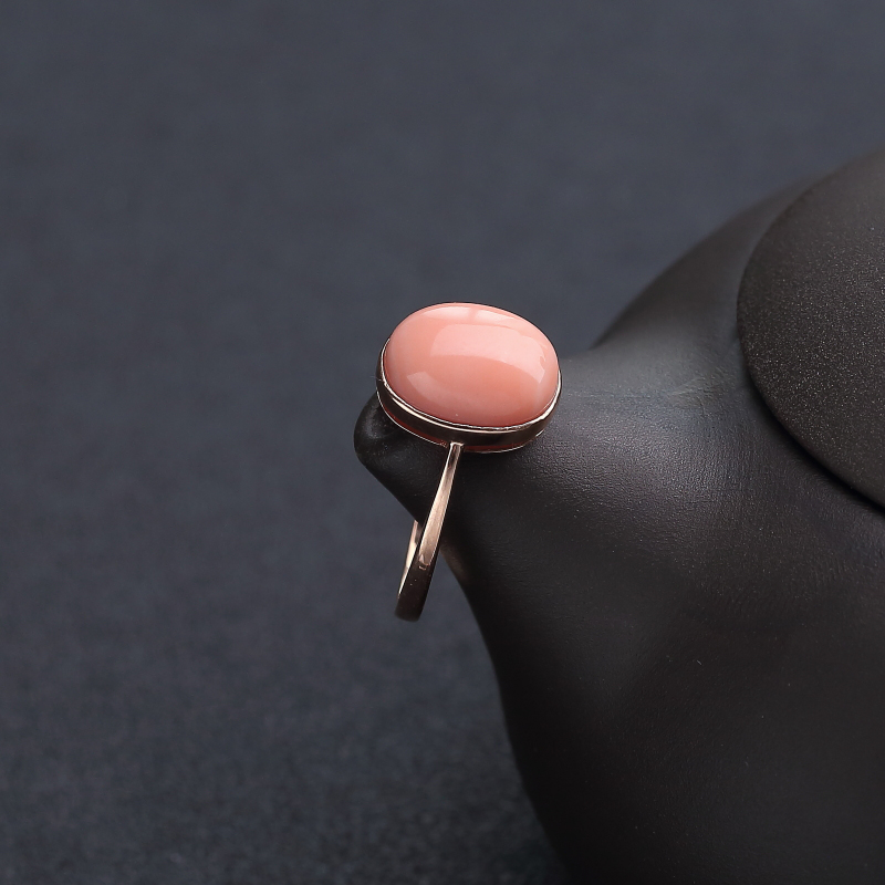 天然深水粉色珊瑚戒指-红掌柜