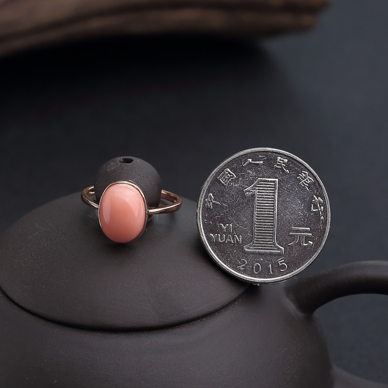 中途岛深水粉色珊瑚戒指-红掌柜