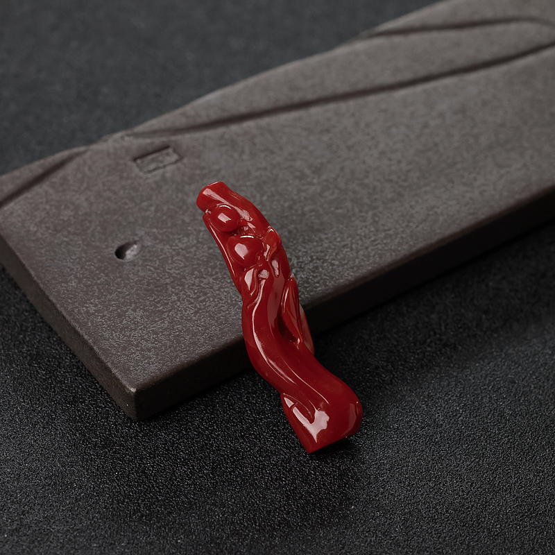 阿卡珊瑚如意吊坠-红掌柜