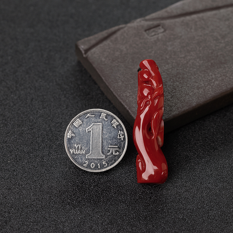 红珊瑚如意吊坠-红掌柜