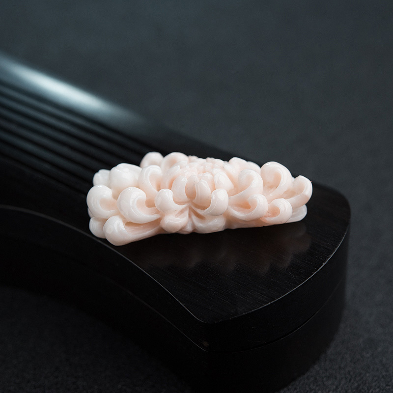 粉色珊瑚花吊坠-红掌柜