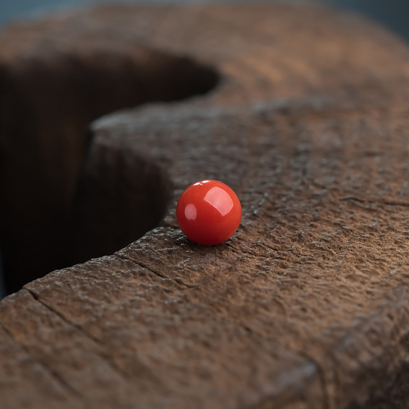 阿卡朱红珊瑚圆珠-红掌柜