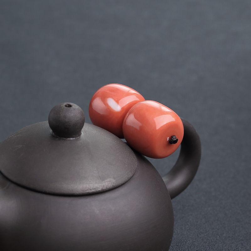 台湾天然MOMO珊瑚鼓珠-红掌柜