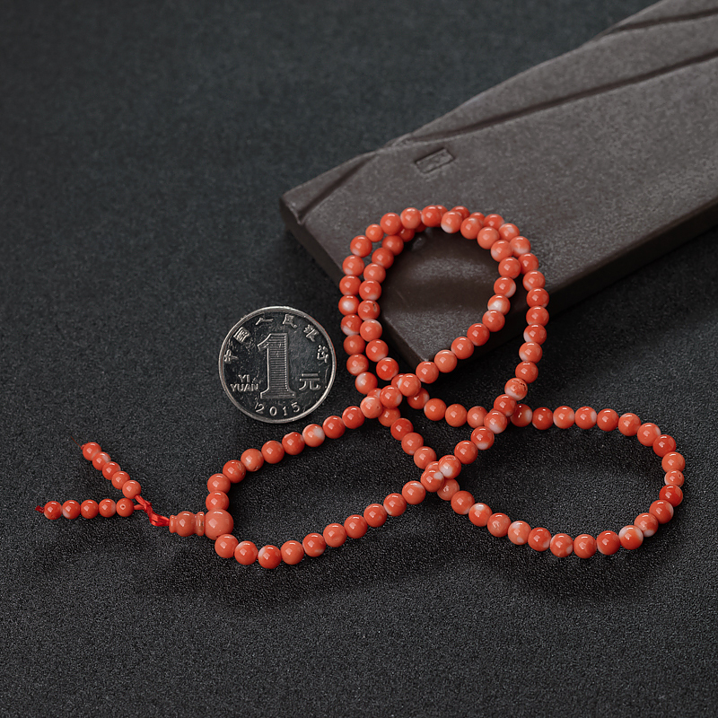 橘红珊瑚108佛珠-红掌柜