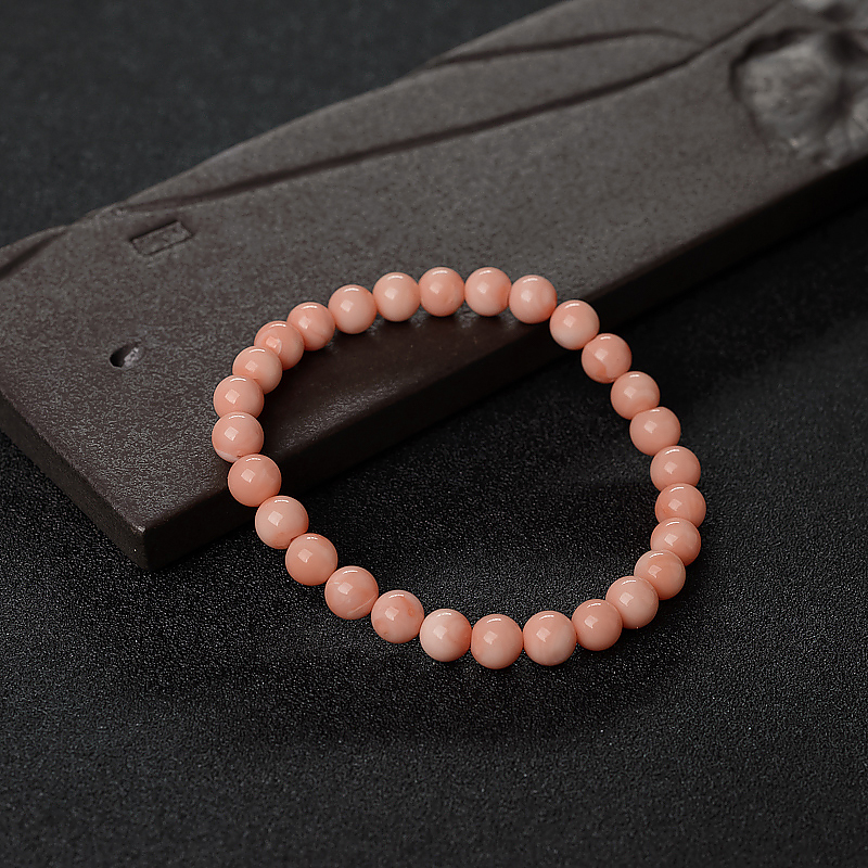 深水粉色珊瑚单圈手串-红掌柜