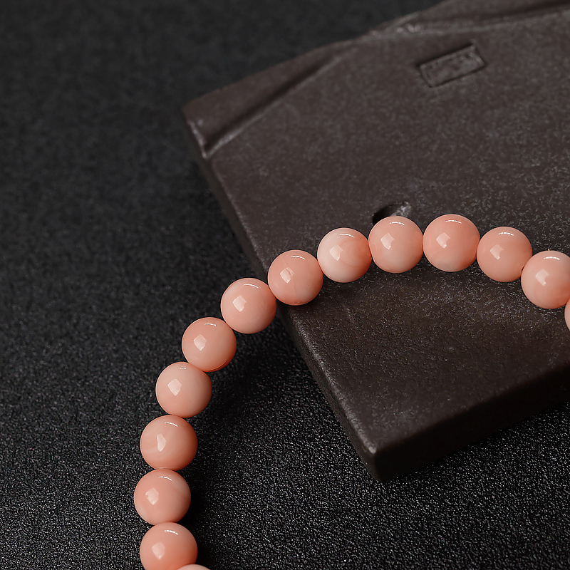 深水粉色珊瑚手串-红掌柜