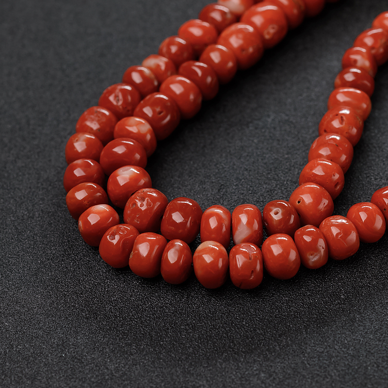 日本天然阿卡朱红珊瑚塔链-红掌柜