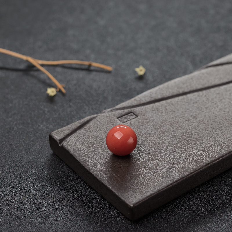 13mm沙丁朱红珊瑚圆珠-红掌柜