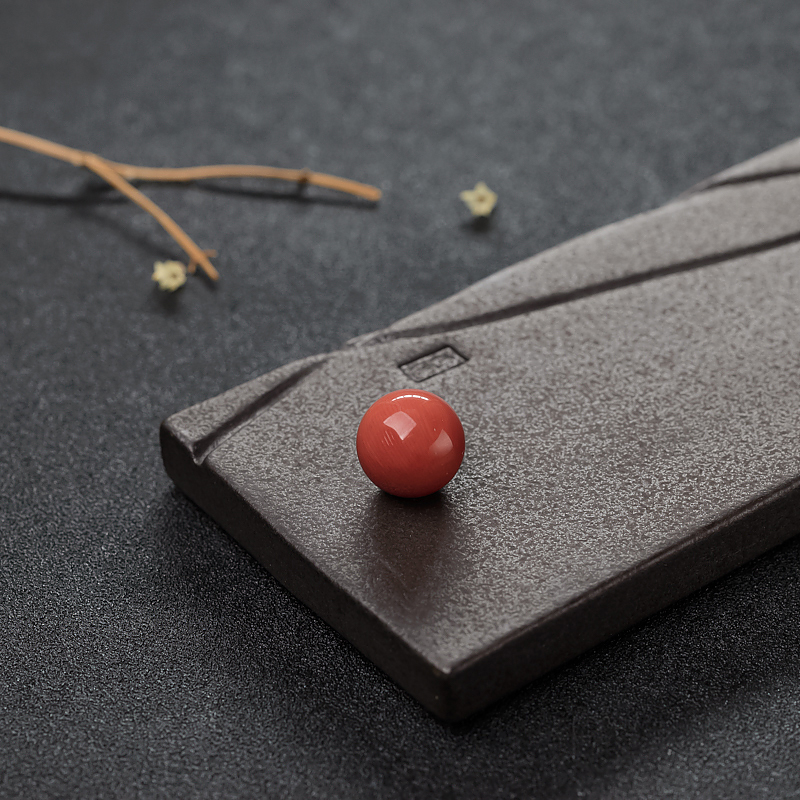 沙丁朱红珊瑚圆珠-红掌柜