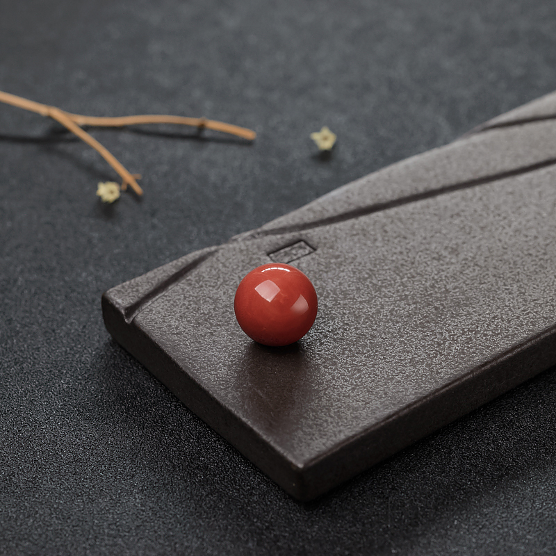 意大利沙丁朱红珊瑚圆珠-红掌柜