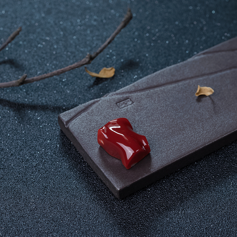 天然红珊瑚戒面-红掌柜