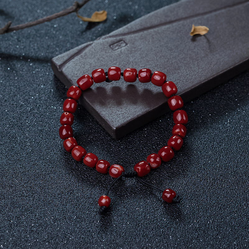 红珊瑚桶珠手串-红掌柜