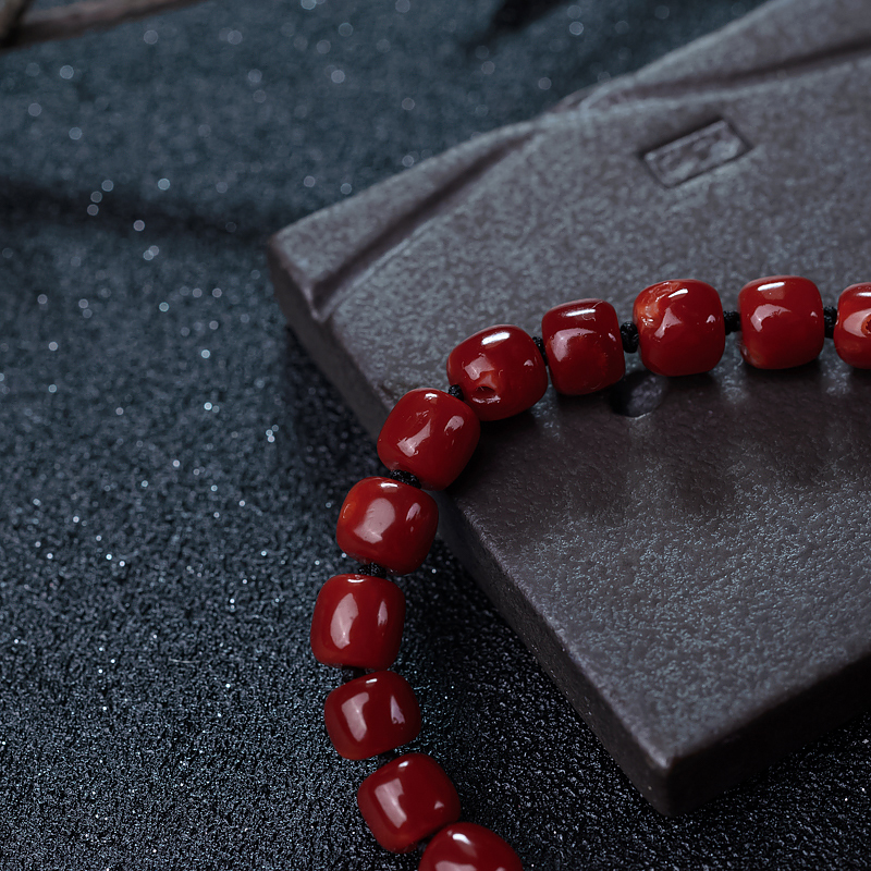 阿卡深红珊瑚手串-红掌柜