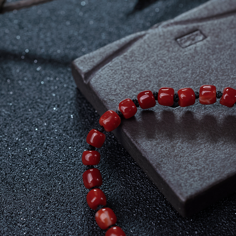 阿卡深红珊瑚手串-红掌柜