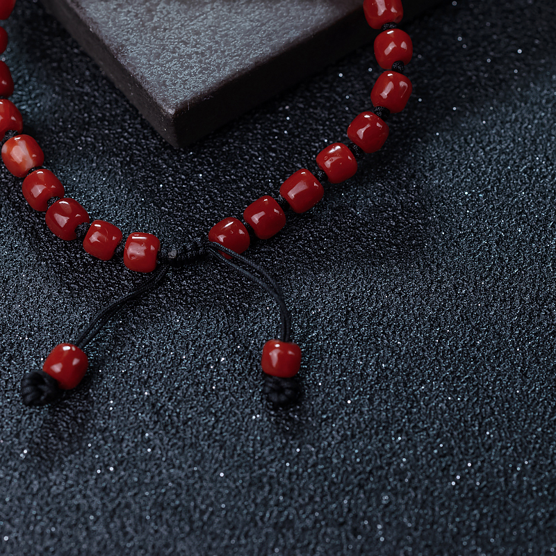 红珊瑚桶珠手串-红掌柜