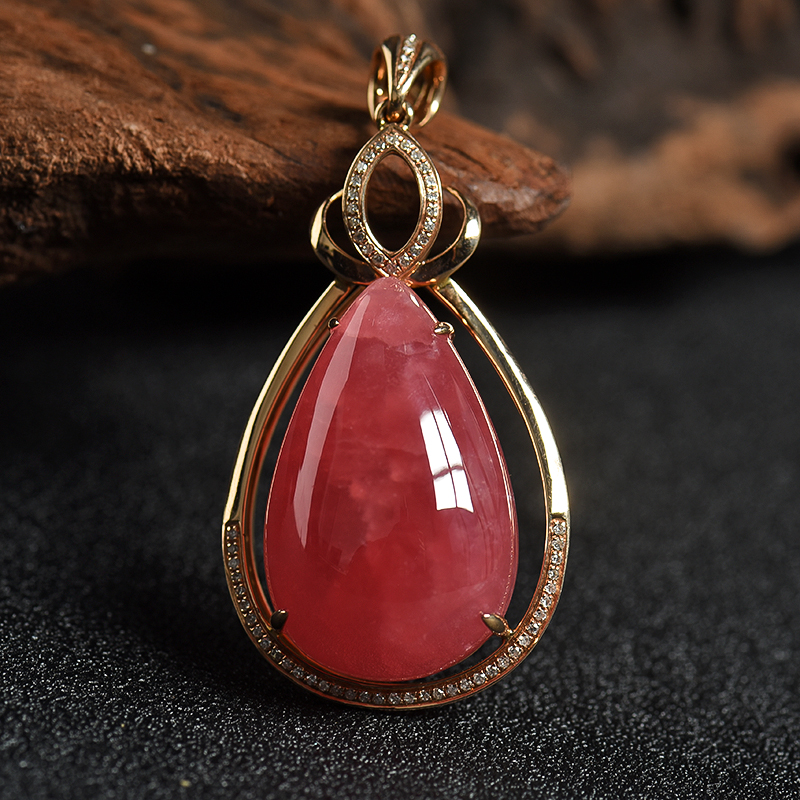 红纹石水滴吊坠 - 红掌柜