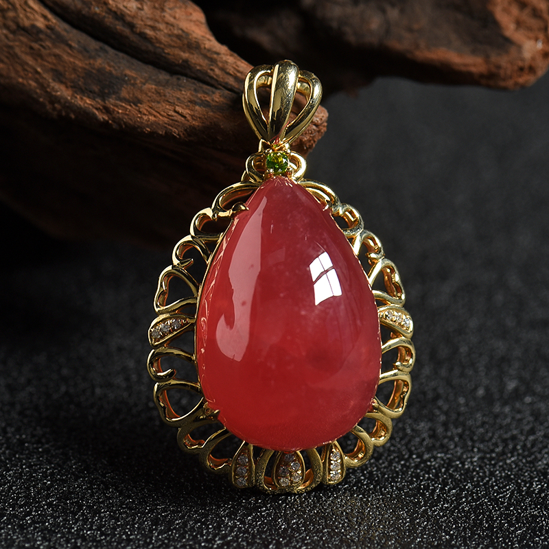 红纹石水滴吊坠 - 红掌柜