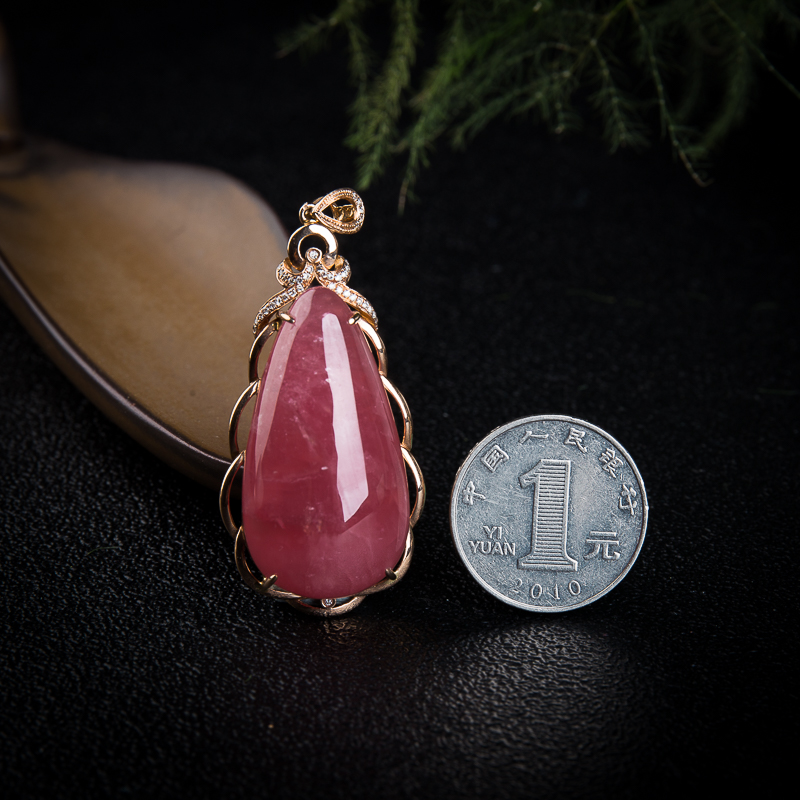 阿根廷红纹石水滴吊坠-红掌柜