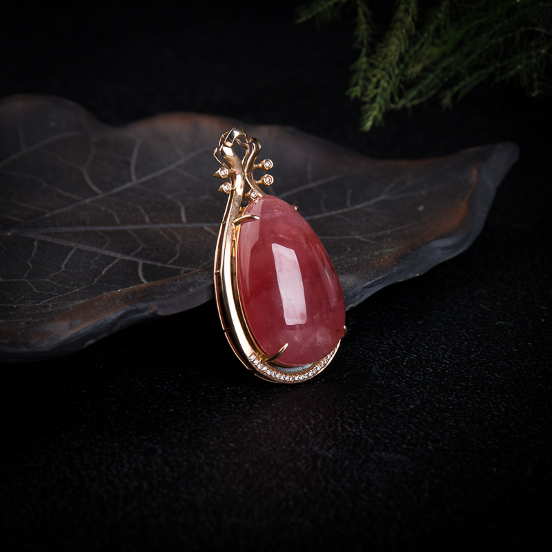 红纹石水滴吊坠-红掌柜