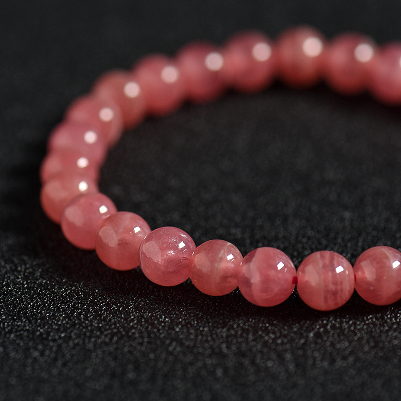 天然6.5mm红纹石手链-红掌柜