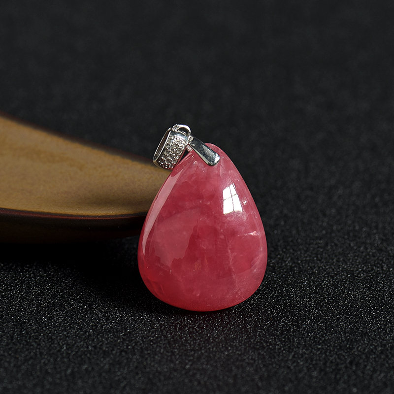 天然阿根廷红纹石水滴吊坠-红掌柜