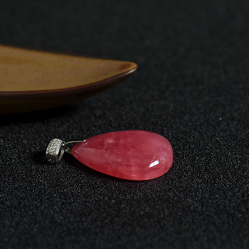 天然红纹石水滴吊坠-红掌柜