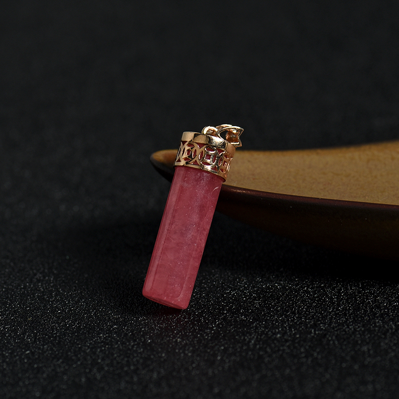 阿根廷18k镶钻红纹石吊坠-红掌柜