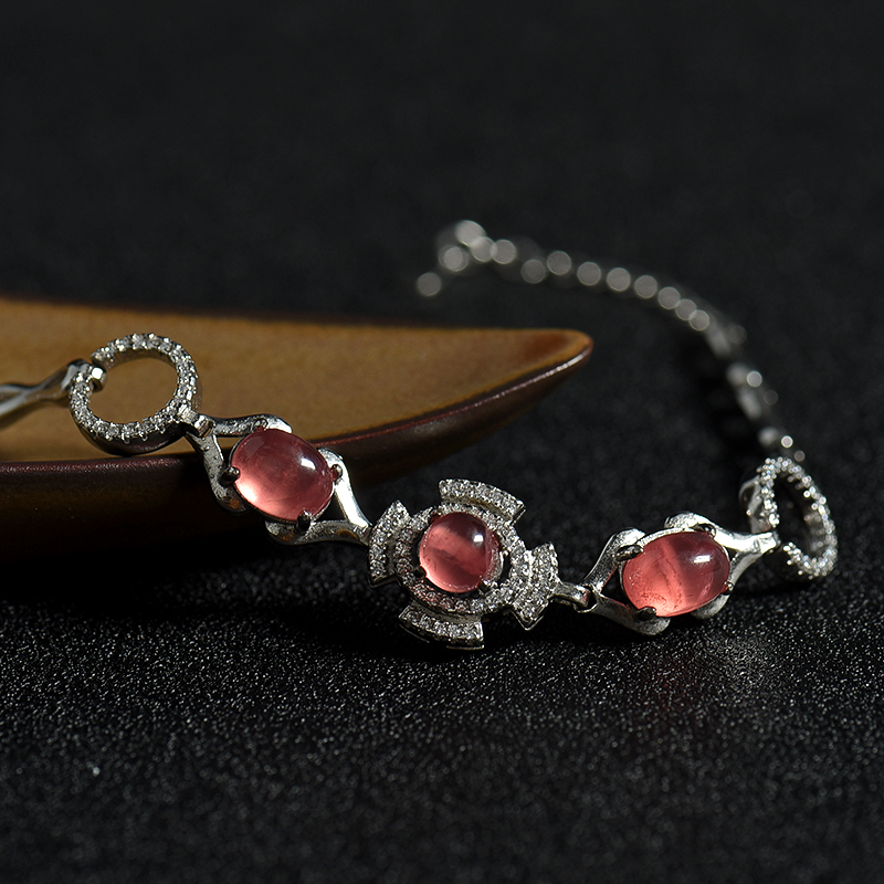 天然阿根廷红纹石手链-红掌柜